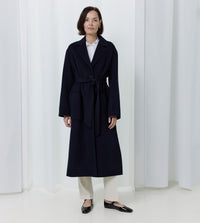 Long Wool Belted Coat by Aspesi