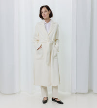 Long Wool Belted Coat by Aspesi