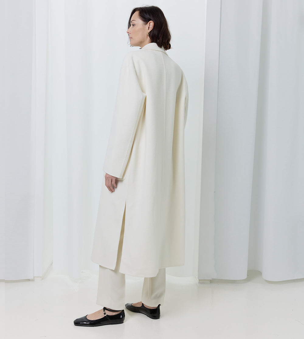 Long Wool Belted Coat by Aspesi