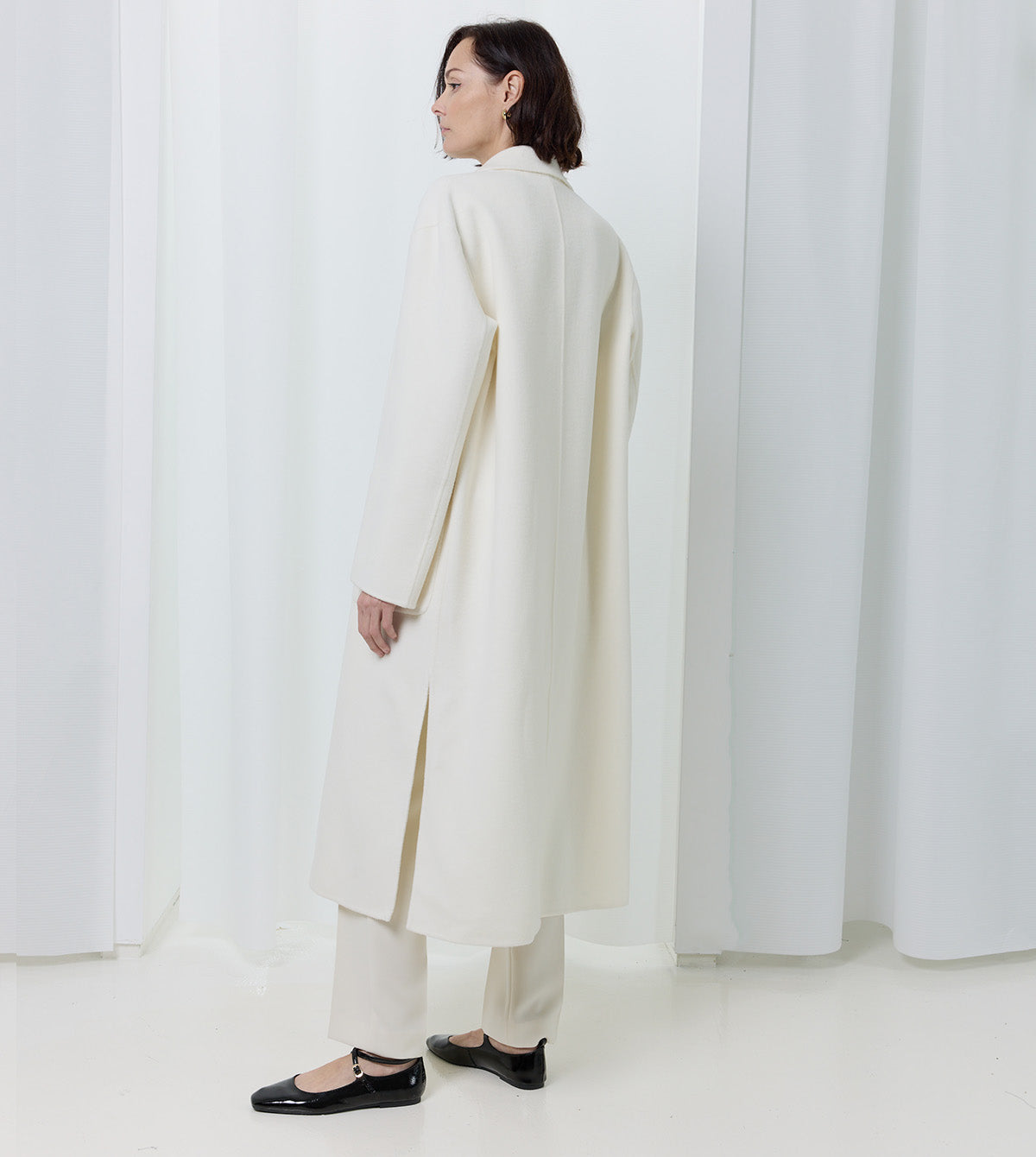 Long Wool Belted Coat by Aspesi